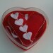 Red Heart Valentine gift party favor ornament, French Lavender Sachet, Decoration, Felt Heart