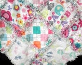 Flannel Baby Rag Quilt for Girls