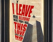 Pearl Jam Eddie Vedder No Ceiling  Song Lyric Print on repurposed Vintage 1860's Page