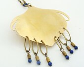 Earth bound // Statement Necklace // Gemstone Accents // Lapis Lazuli