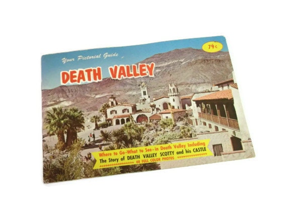 1970s Death Valley Souvenir Booklet, Pictorial Guide, Paper Ephemera, Art Supply, Scrapbooking