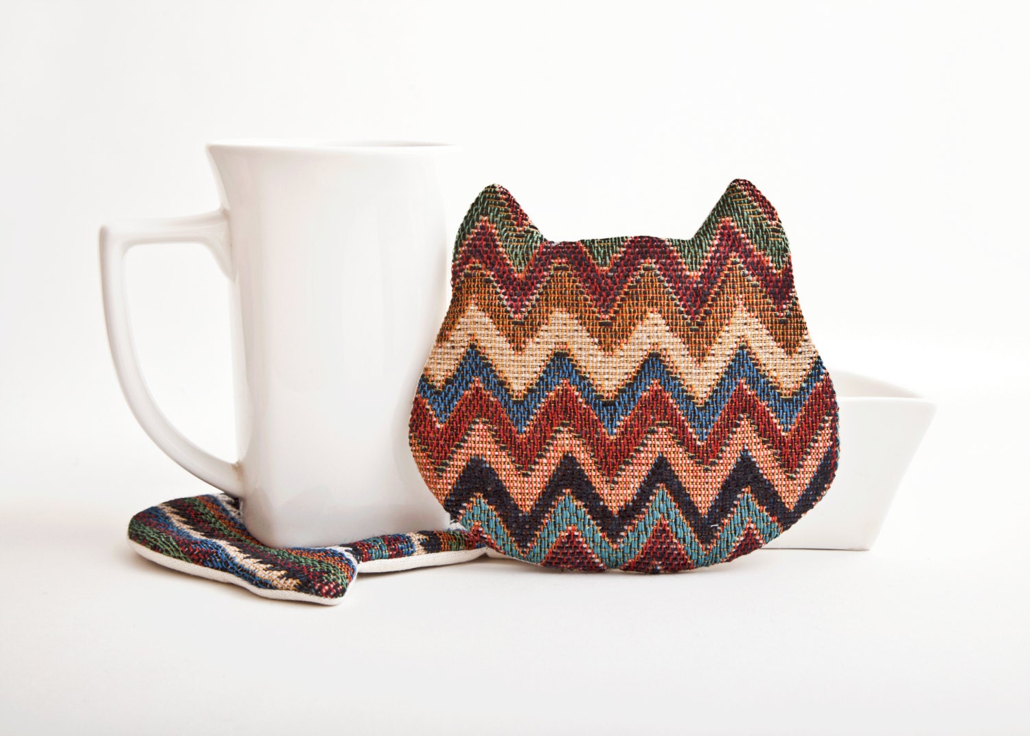 Tribal Fabric Coasters for cups in a gift box, set of 4