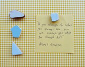 Light Blue Collection I Magnets // Set of 4 Magnets // Construction Waste // ceramic stone // One Off // Free Shipping