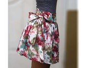 ON SALE Spring Blueberry Splash Abstract Floral Mini Skirt