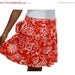 ON SALE Flower Mini Skirt in Orange and White with Sash Belt / Spring Fashion Skirt / Ready to Ship