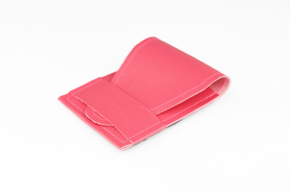 Pink Card Case - Business Card Holder - Card Wallet - Vegan Leather - Birdbags "Beak"