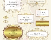Chandelier Vintage Frames GOLD Ornate Digital Clipart DIY Engagement Wedding Invitation Bridal Shower Victorian Design Clip Art 10456