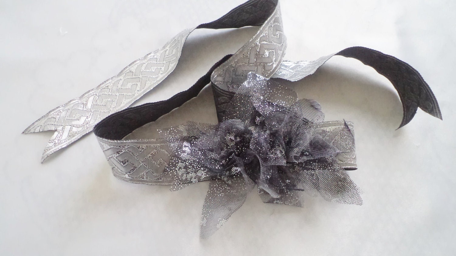 Bridal hair accessories, Handmade Silvery Flowes Headband, bridesmaid, Spring Trends Headband, Women headband, Accessories,