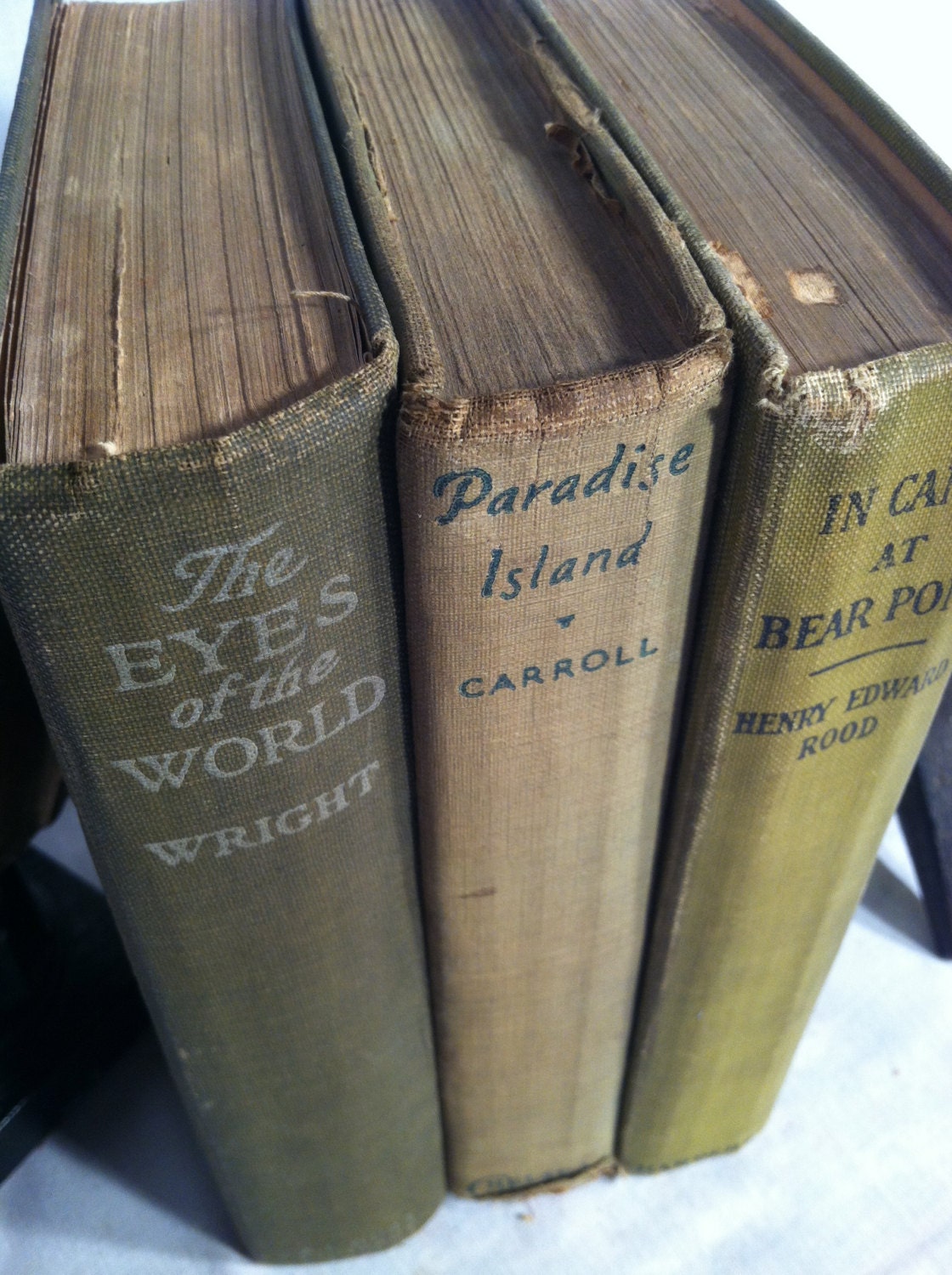 Vintage/Antique Book Bundle Shades of Green