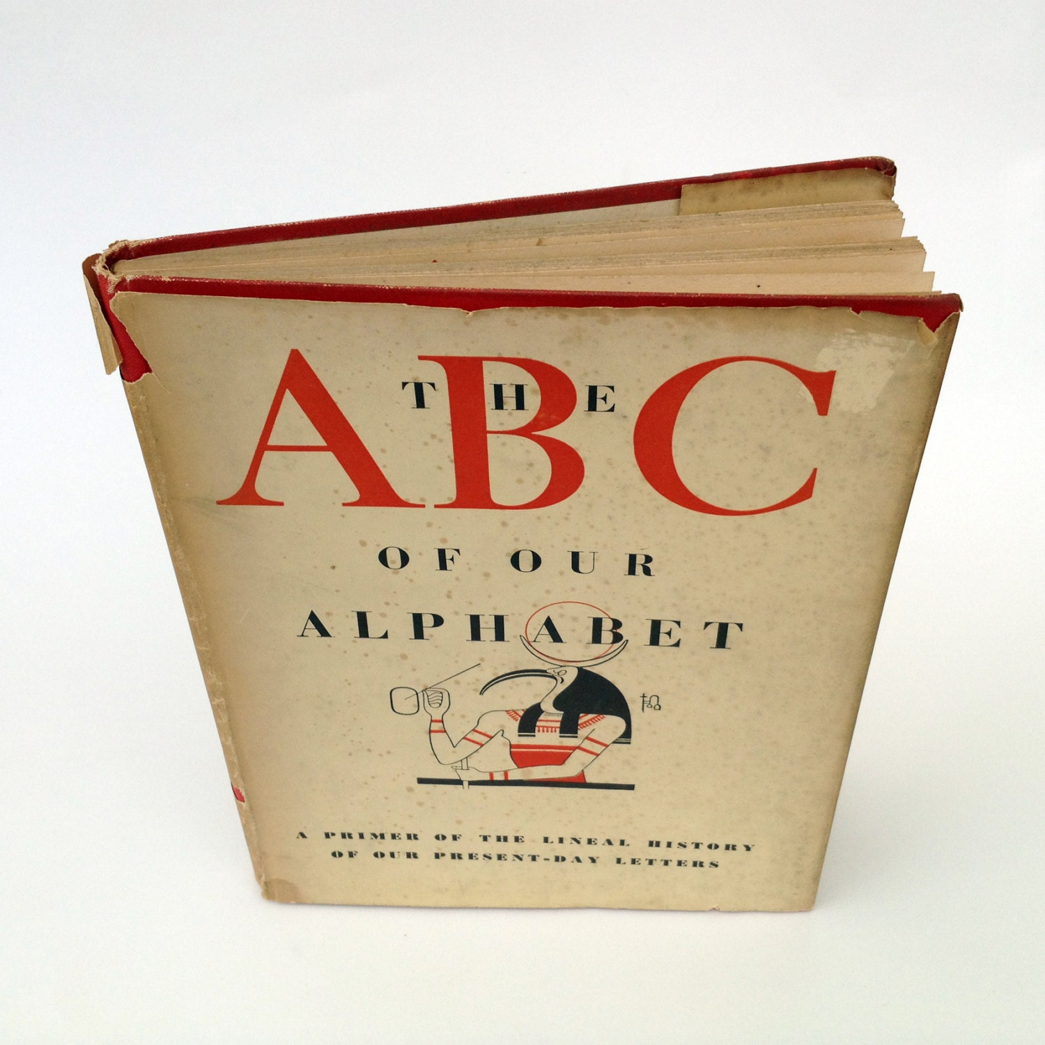 Beautifully printed rare vintage 1942 book of the history of the alphabet: The ABC of our alphabet