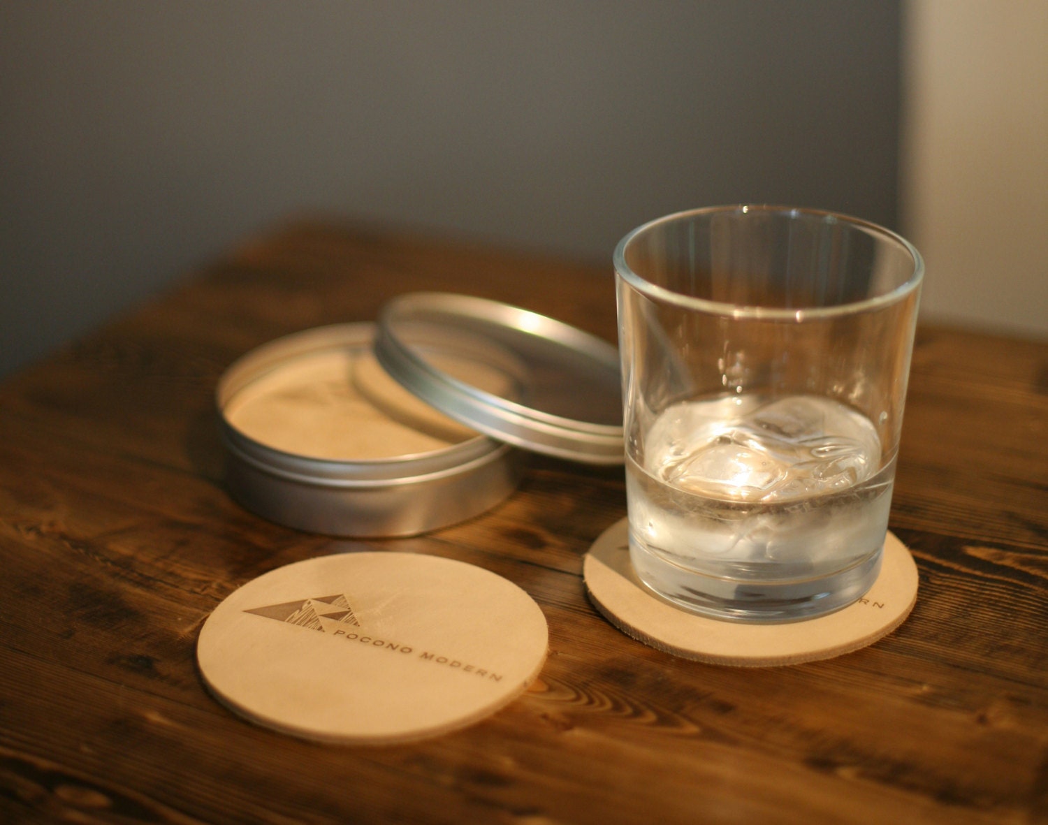 Logo Leather Coasters