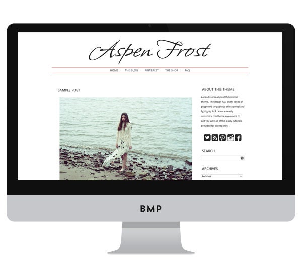 Aspen Frost- 2 column WordPress.org or Blogger Theme