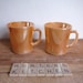 Set of 2 vintage peach lustre mugs, American 1950s Fire King