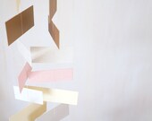 Gold Blush Ivory & Ash Pennant Paper Garland - 2.5 metre (8.2 ft) Wedding, Engagement, housewarming, party home decor, photo prop