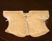 Vintage Pink Baby Diaper Shirt With Embroidery and Crochet