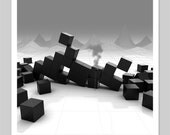 Space Invaders Inspired 13x19 Inch Graphic Print