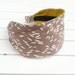 Wide Mod Women's Fabric Headband - Retro vintage Style Hairband - grey white - gift under 20 -
