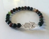 Fancy Jasper Hamsa Bracelet