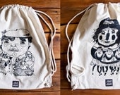 Jesus2012 or Crazy Cat Woman  gym bag sports bag handmade screenprint DIY Laura Breiling