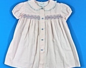 Vintage Girls 1950's Baby Loomcraft Polkadot Shirt Dress size 3