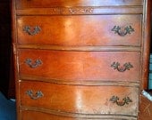 Vintage French Provincial Highboy Dresser Chest  Bassett PAINT TO ORDER Painted Furniture
