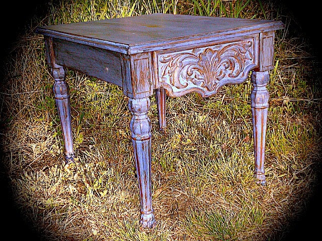 SOLD Painted Vintage Side Table Painted Furniture Nightstand