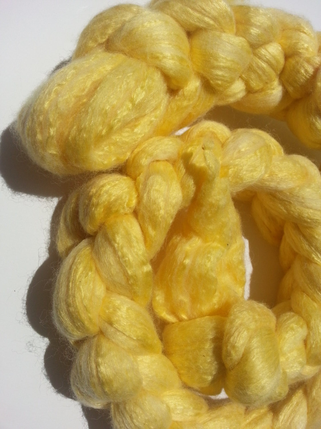 Sunshine - Wool and Silk Dyed with Saffron - SirenSongYarnsFiber