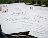 Formal Fancy Script Wedding Invitation Set - Bronze Level