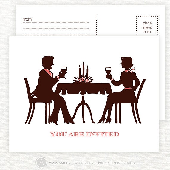 Printable Invitation, DIY Invitation Postcards, Printable Invitation card for birthday, holiday, celebration or party