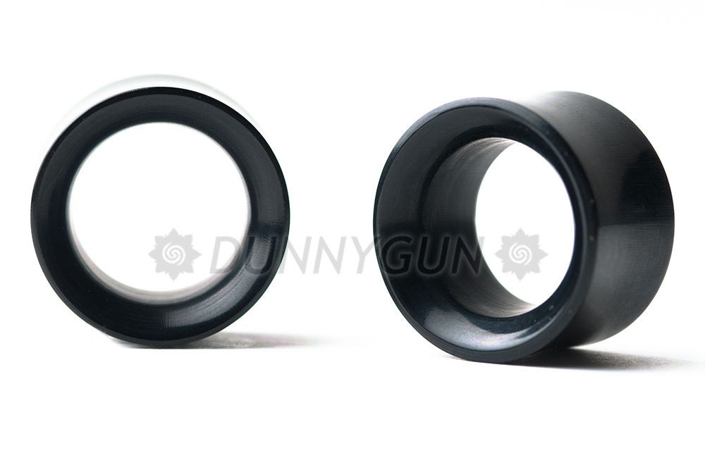 5/8" Pair Horn Beveled Hollow Plugs Organic Hand Carved Body Piercing Jewelry Gauge Earrings