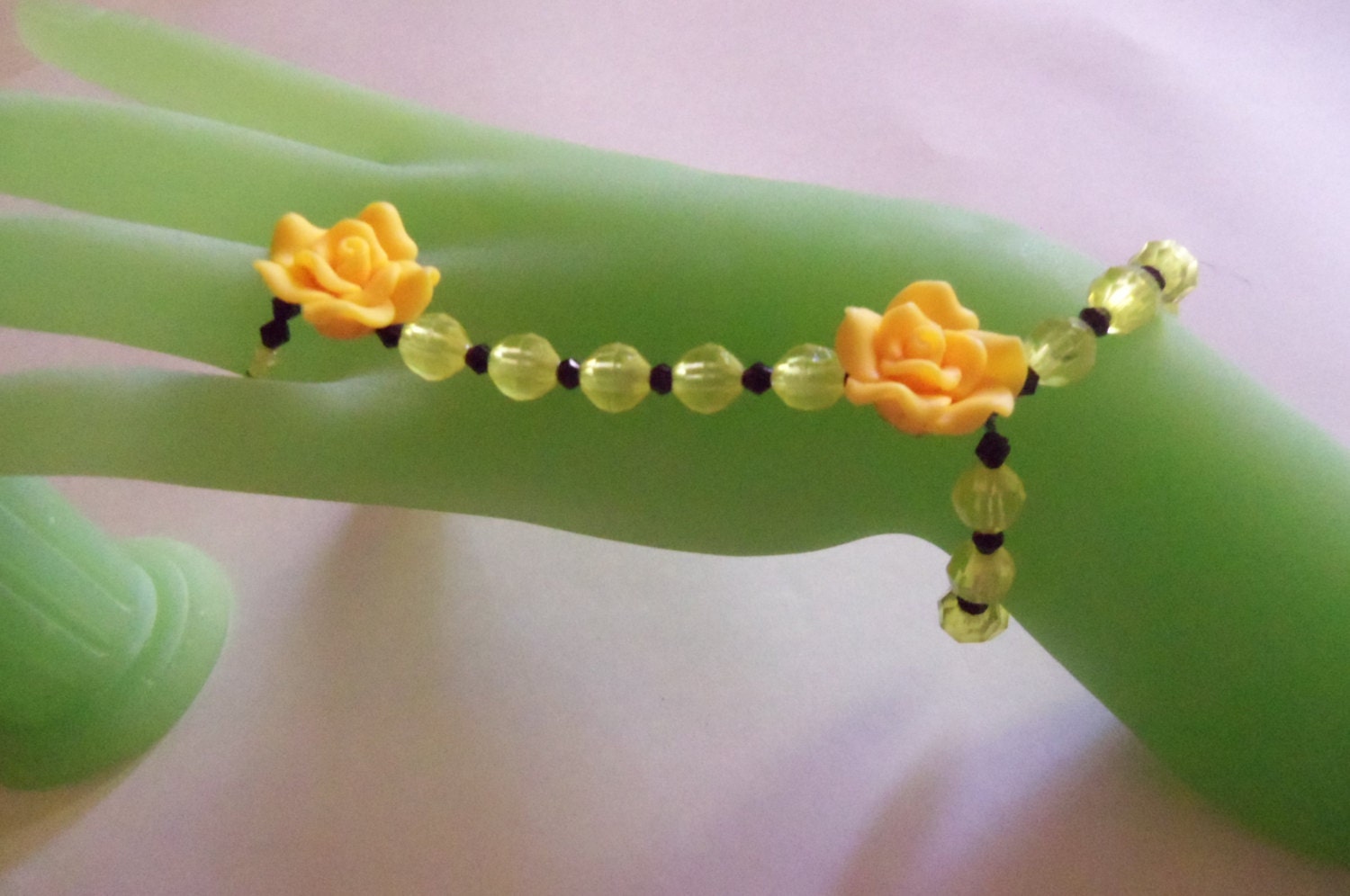 Slave bracelet, Little girl-Big girl in yellow and black