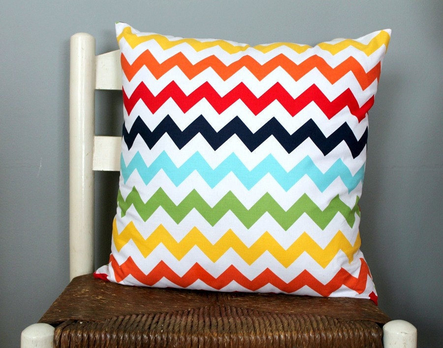 18x18 Bold Multicolor Chevron Slipcover