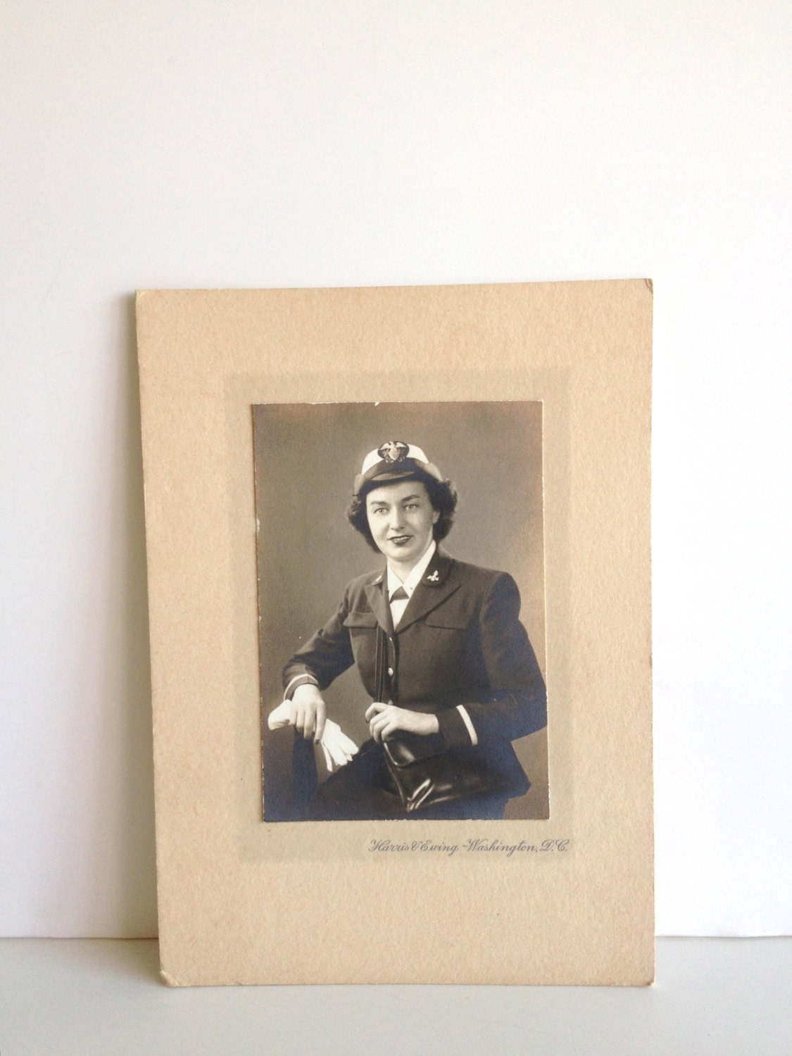Vintage Harris and Ewing Photo of Woman Soldier