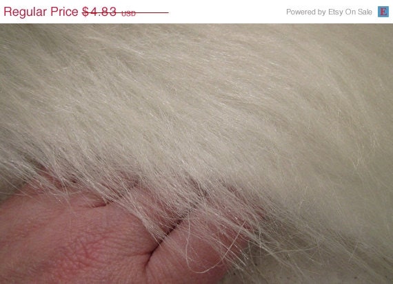 25% OFF Craft (Faux) Fur - 9" x 12" Piece, Snow White - Extra Long Nap, Wonderful Fun...