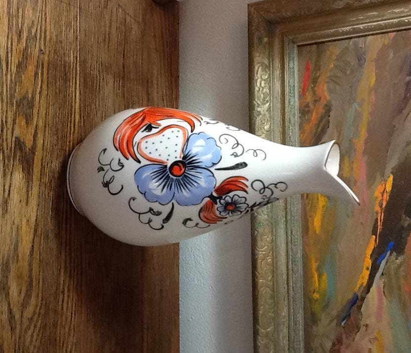 Mid Century Pottery // Collectible Pottery // Kråkerøy Keramikk // Norway // Hand Painted Pottery / 1960's //