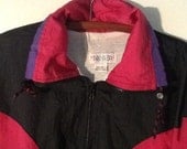 1980's Multicolored Windbreaker // Eighties Windbreaker // 80's Jacket // Unisex Windbreaker // Size Medium