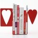 Bookends -Heart- laser cut metal bookends