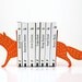 Bookends - Reading Fox - laser cut for precision these metal bookends will hold your favorite books