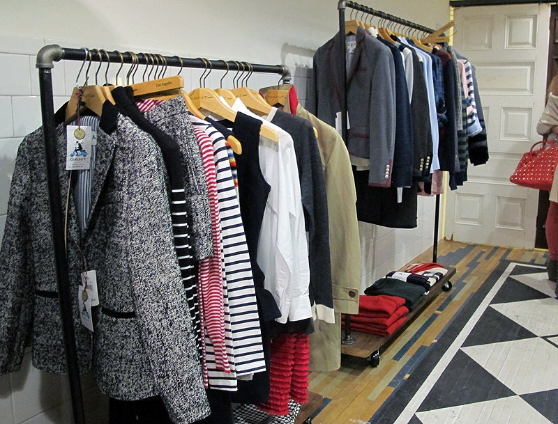 Industrial Garment Rack (42")- As Seen In Country Living Magazine