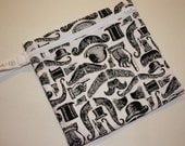 Reusable Sandwich Bag Modern Moustache