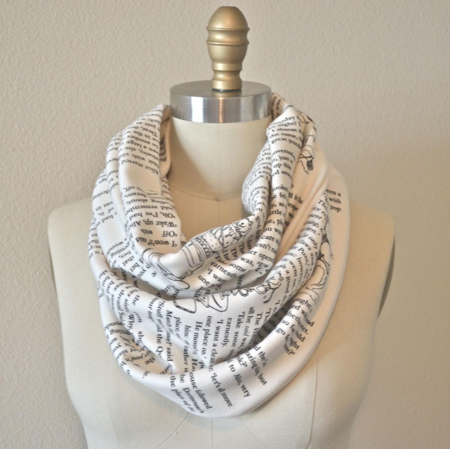 Alice in Wonderland Book Scarf