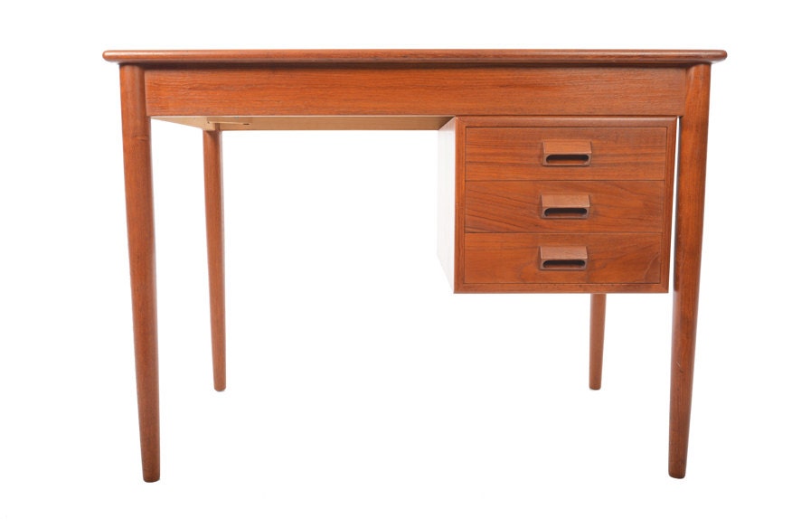Danish Modern Teak Writing Desk by Borge Mogensen