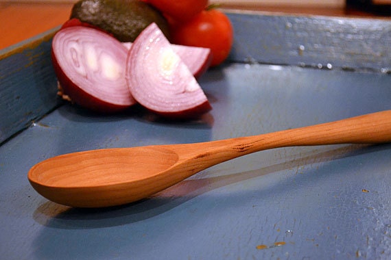 Serving Spoon, Rounded Handle - Cherry or Maple