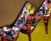 CatWoman Custom Comic Heels