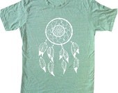 Alternative Apparel- Dream Catcher Print - Unisex Eco Jersey Crew neck Short Sleeve T-Shirt XXS XS S M L XL
