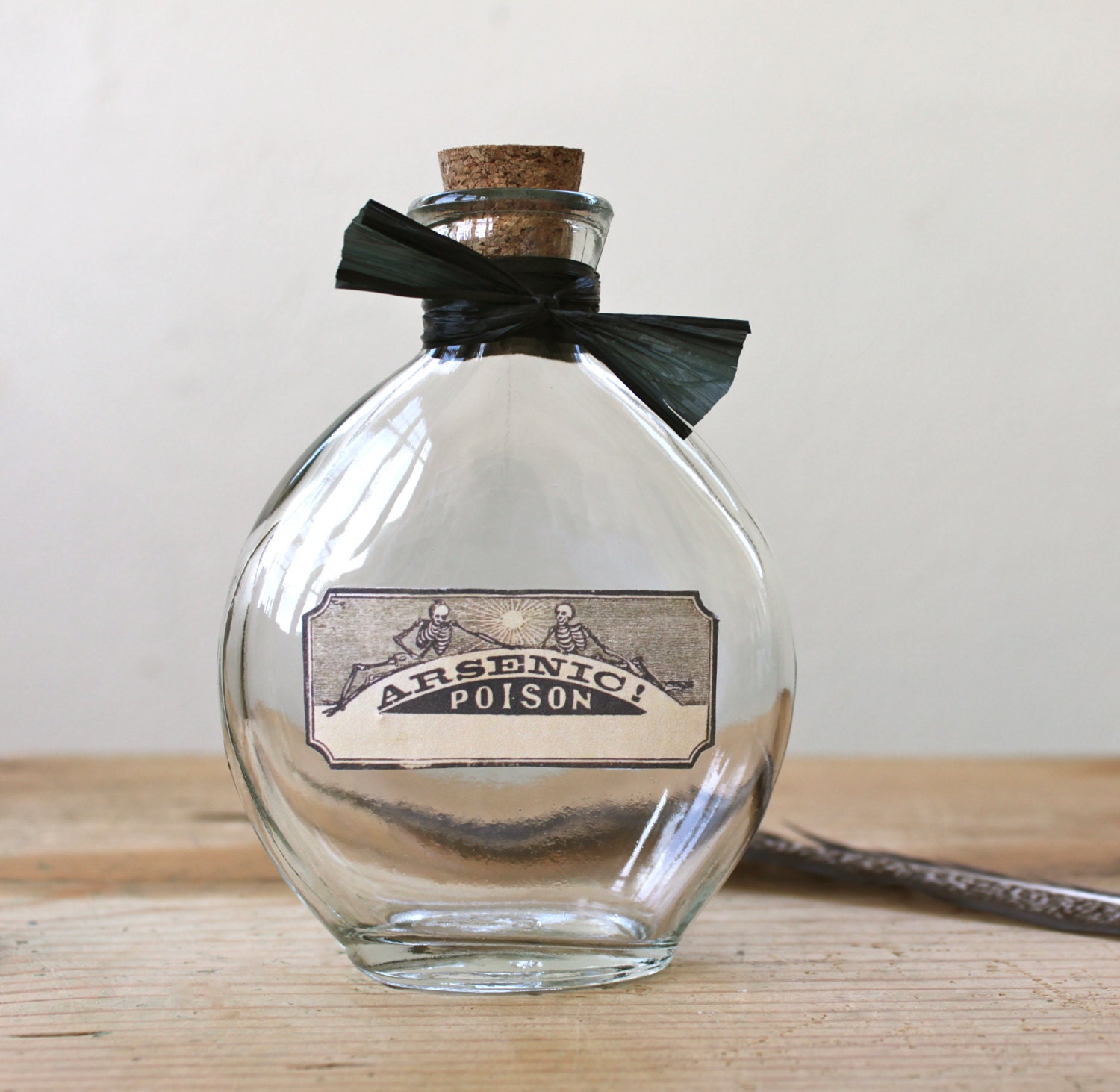Arsenic Poison Skeleton Creepy Apothecary Bottle