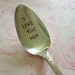 I Love You Mom    vintage silverware hand stamped spoon