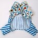 Small Canine's Pajamas Flannel Poky Little Puppy Print - Made to Order Multicolored for Pomeranian Size