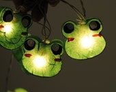 20 x Green natural Frog princess zoo animal cartoon fairy string light lantern garland bedroom kid light gift