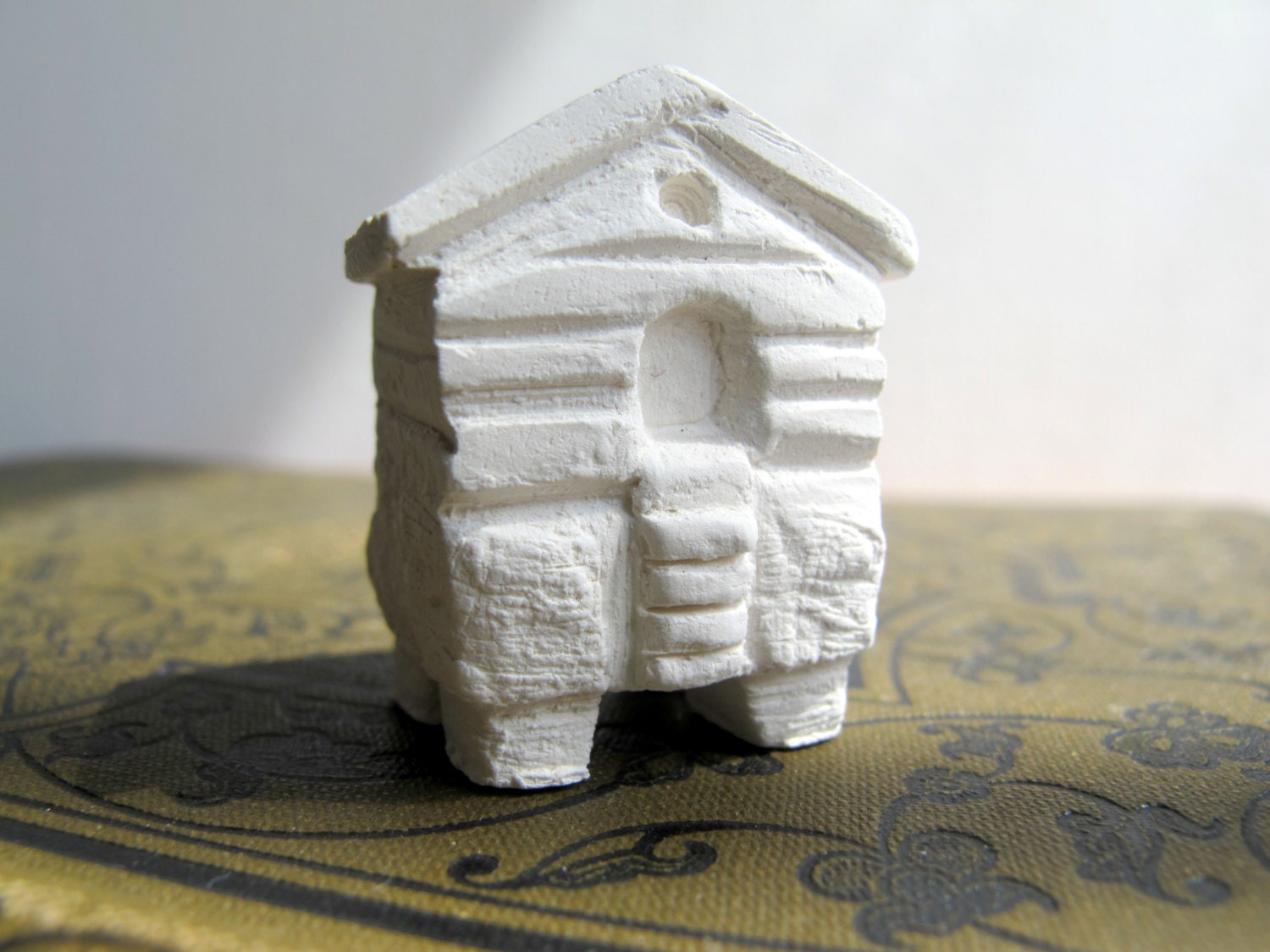 Le Mazot -Unglazed Porcelain Miniature House Sculpture Switzerland